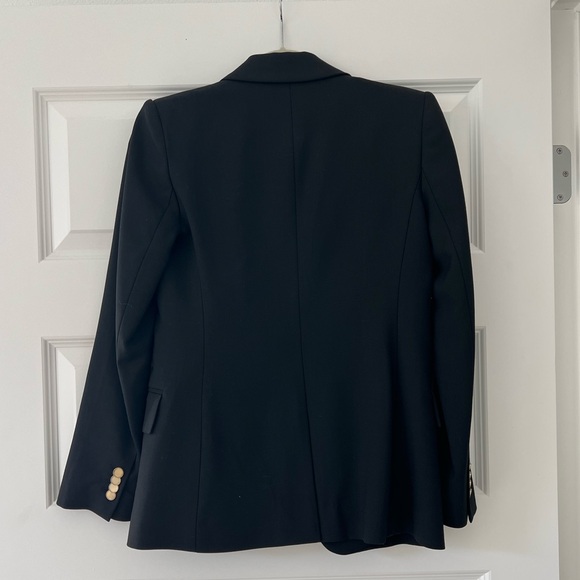 Club Monaco black blazer, wool blend, size 2, straight fit. - Picture 2 of 3